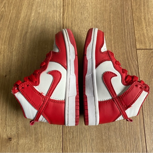 Nike Dunk High PS 'Championship Red' Shoes Toddler Size 8c - Picture 7 of 10